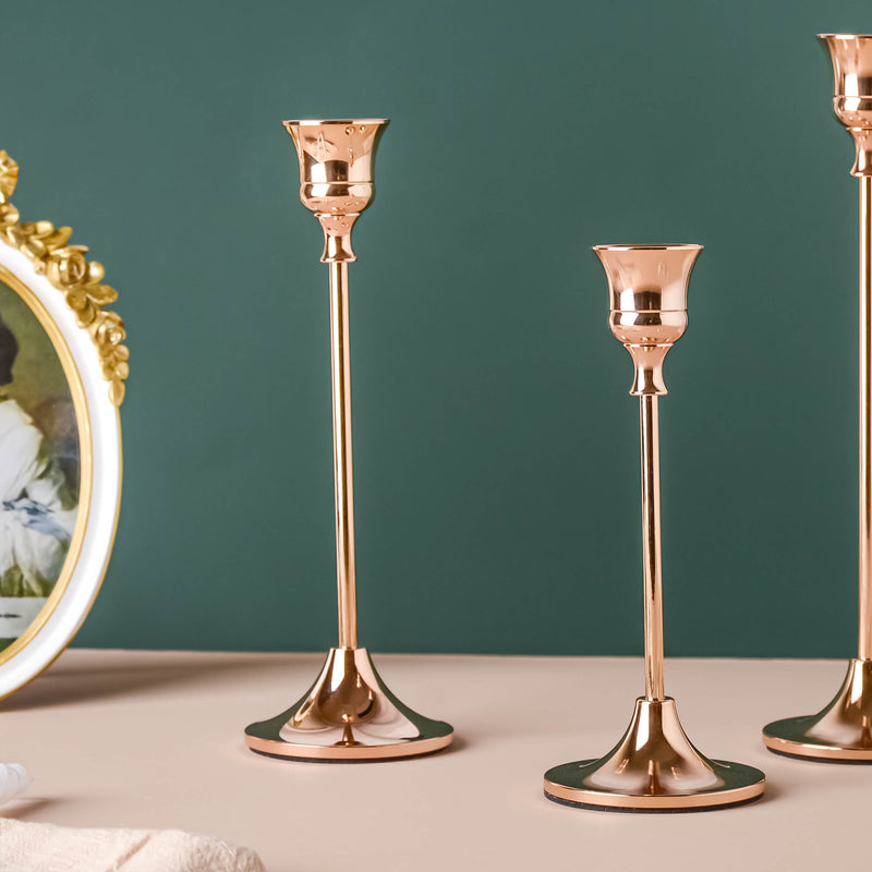 Glossy Gold Candle Stand - Candle stand | Home decor