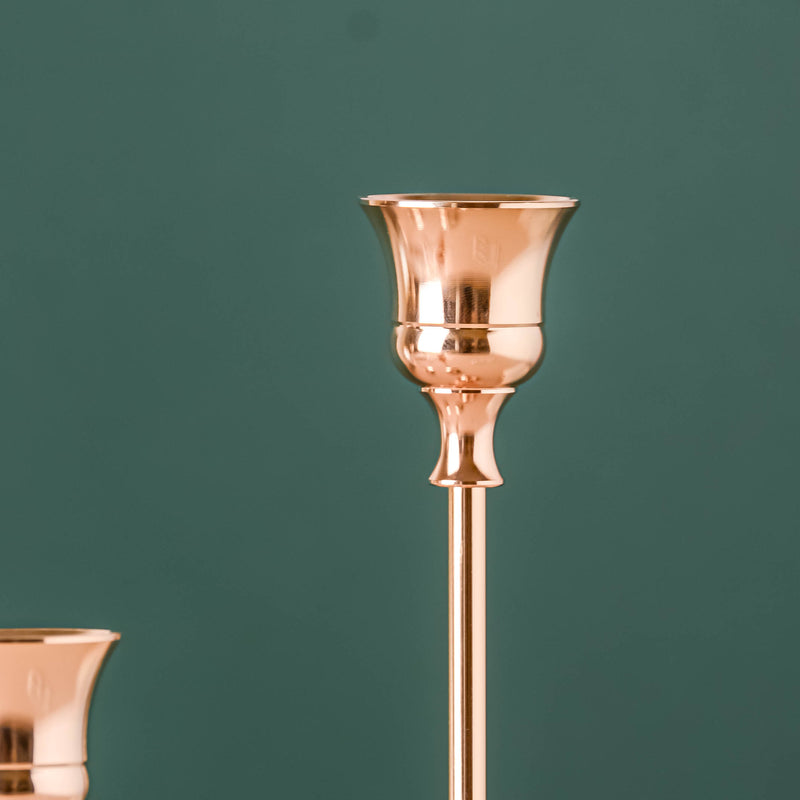 Glossy Gold Candle Stand - Candle stand | Home decor