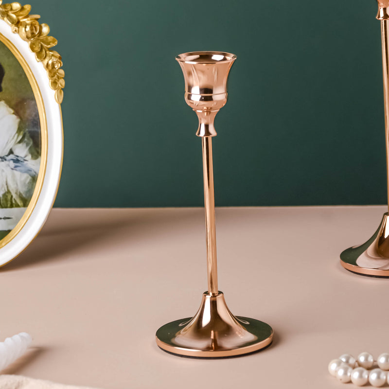 Glossy Gold Candle Stand - Candle stand | Home decor