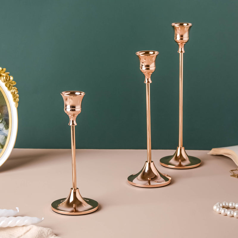 Glossy Gold Candle Stand - Candle stand | Home decor