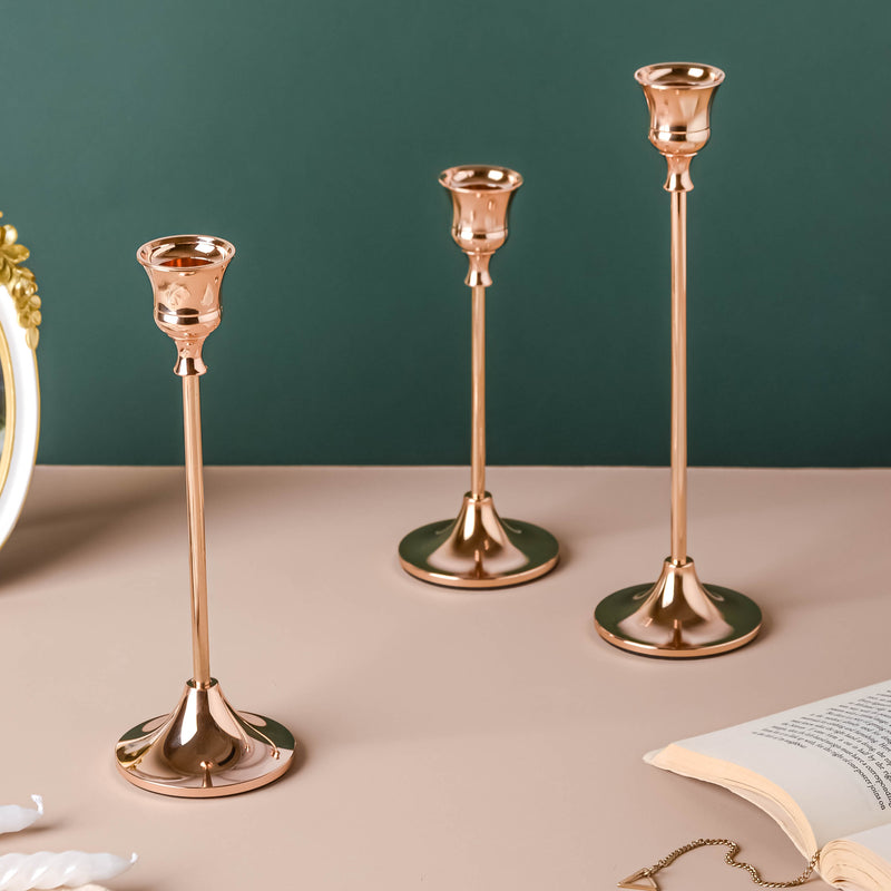 Glossy Gold Candle Stand - Candle stand | Home decor