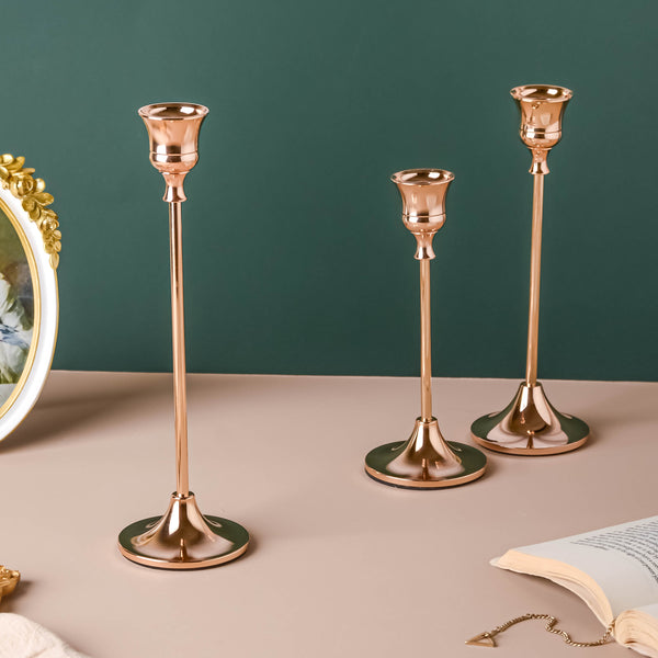 Glossy Gold Candle Stand