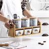 CHICERAMIC Marble Spice Box with Drawers - Grey - Jar
