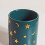 Stars and Moons Green Ceramic Planter