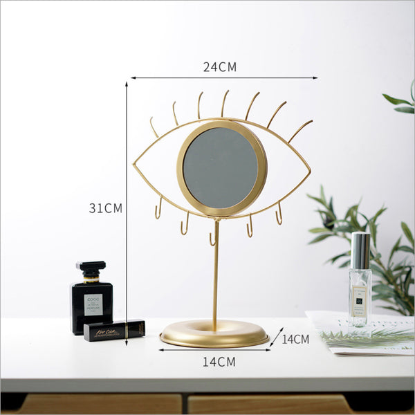 Gold Eye Mirror - Dressing table mirror and makeup vanity mirror online | Room decor items