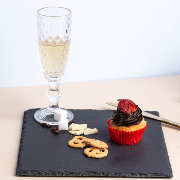 Black Dessert Plate Nestasia