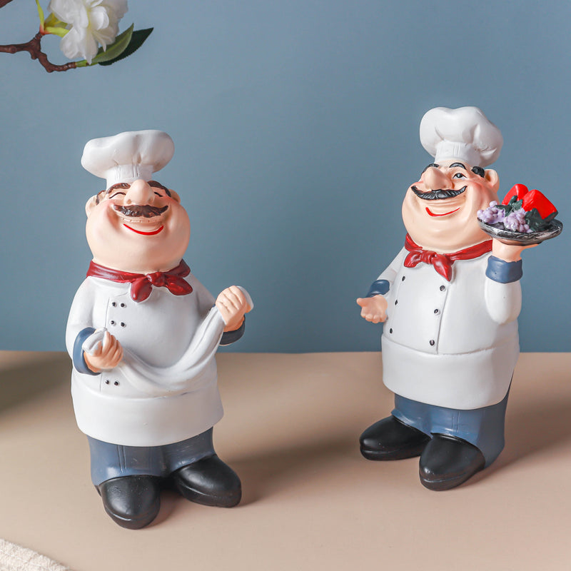 Stubby Chef With Napkin - Showpiece | Home decor item | Room decoration item