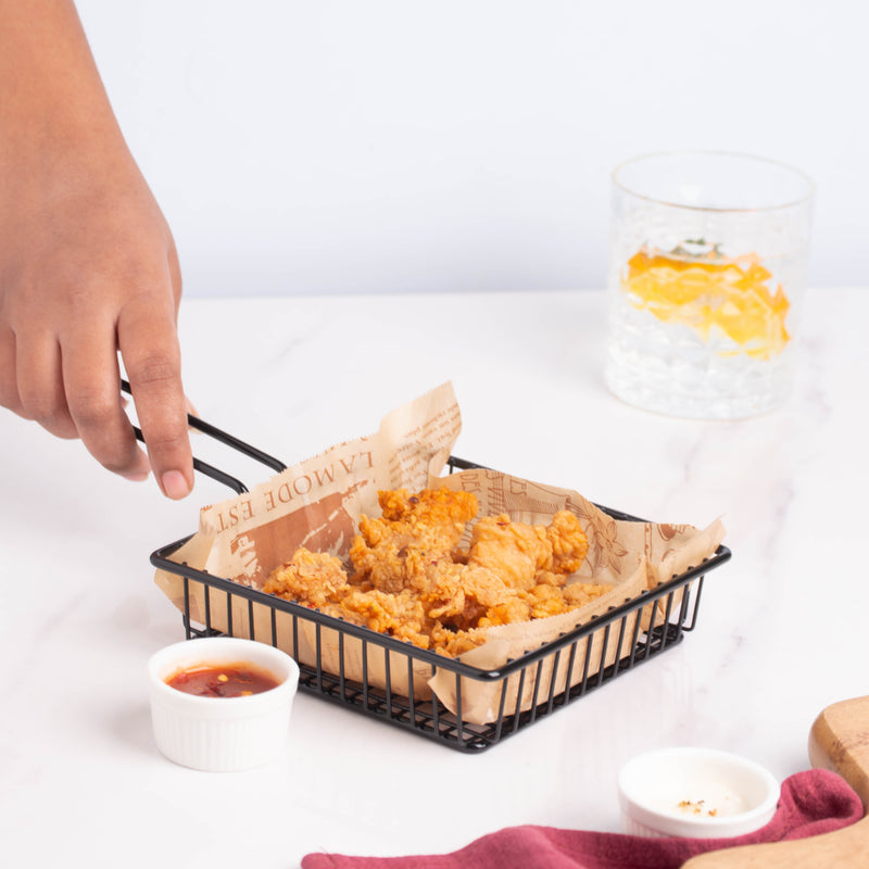 Black French Fry Basket