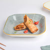 Willow Dark Grey Square Ceramic Deep Dish - Serving plate, pasta plate, lunch plate, deep plate | Plates for dining table & home decor