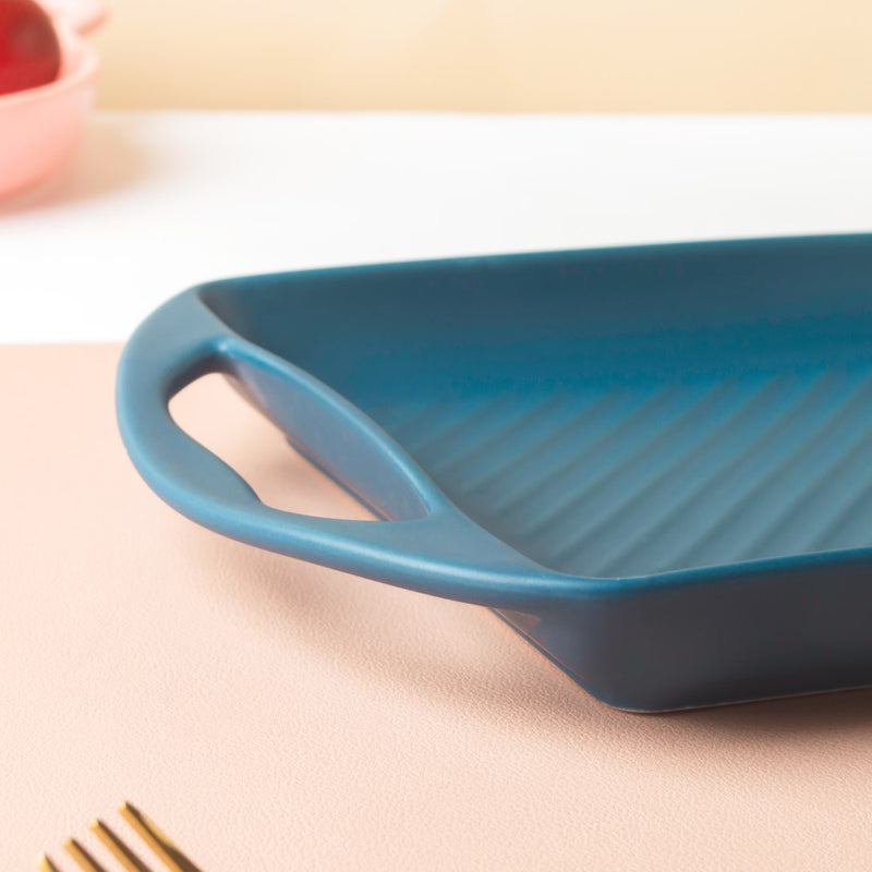 Blue Square Baking Tray Small - Baking Tray