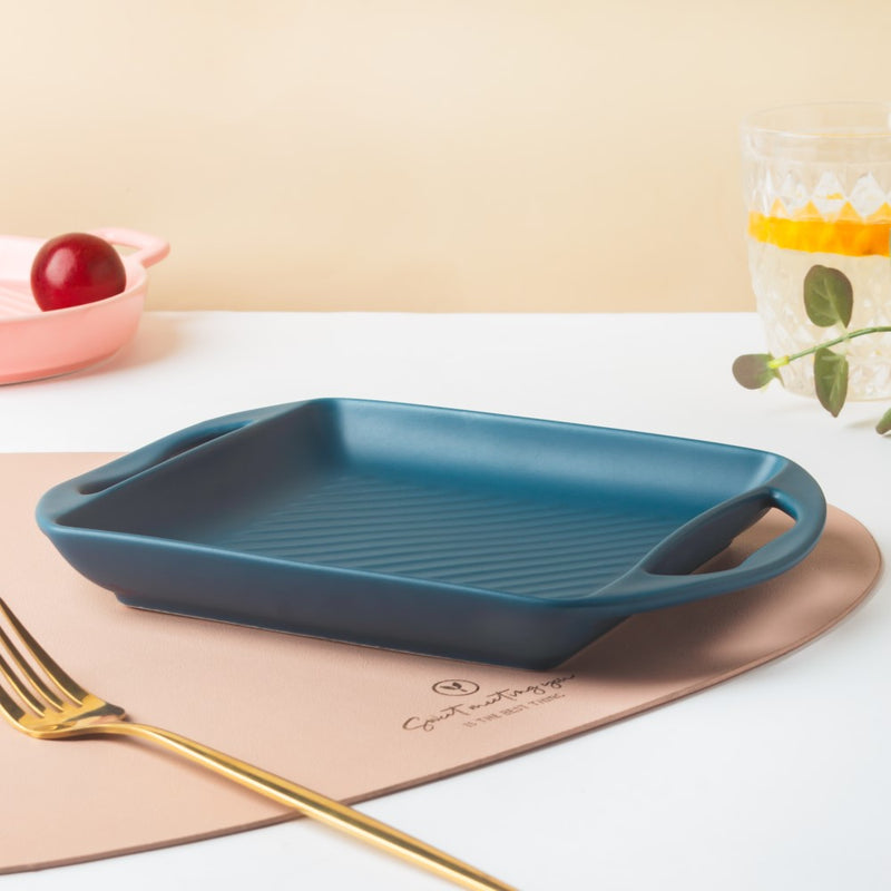 Blue Square Baking Tray Small - Baking Tray