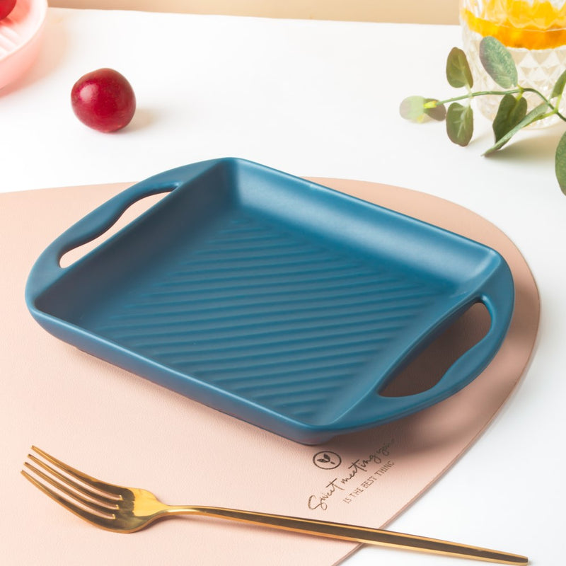 Blue Square Baking Tray Small - Baking Tray