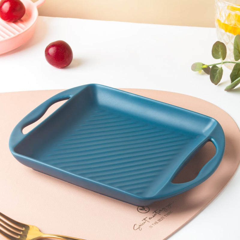 Blue Square Baking Tray Small - Baking Tray