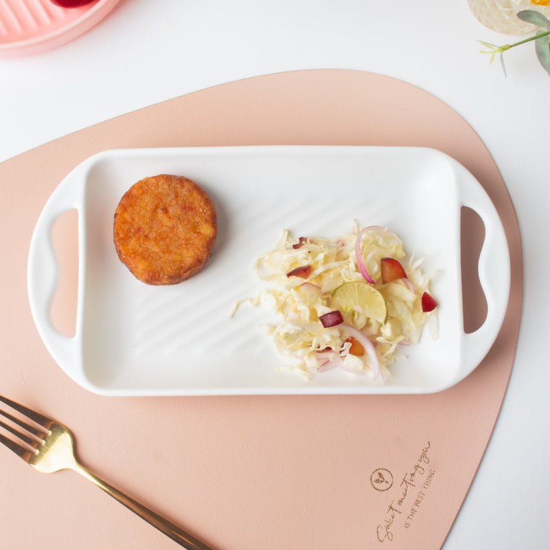 Baking Tray With Handle White - Baking Tray