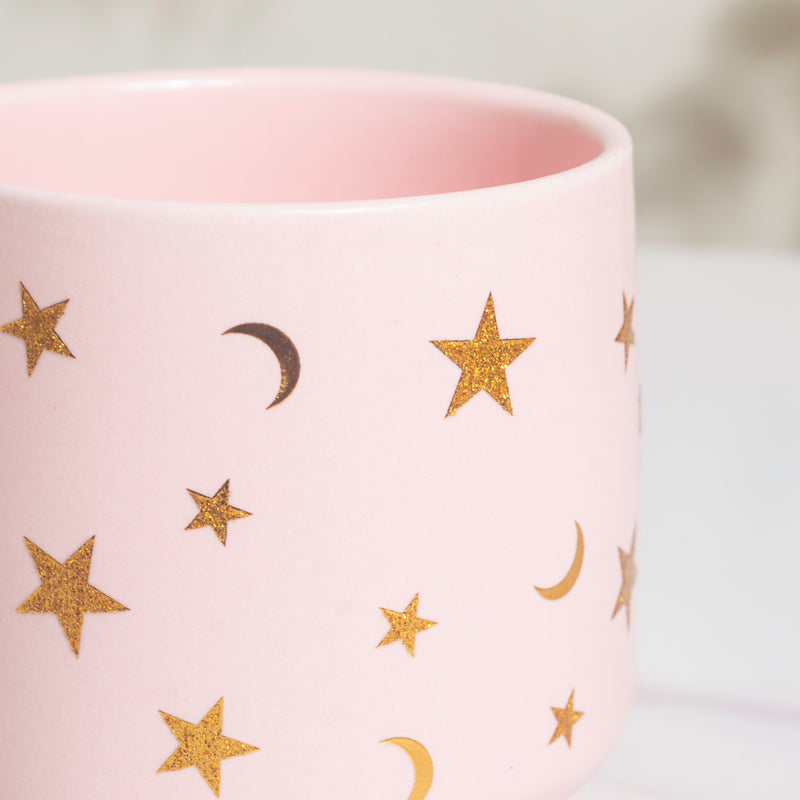 Stars and Moons Pink Ceramic Planter Small - Indoor planters and flower pots | Home decor items