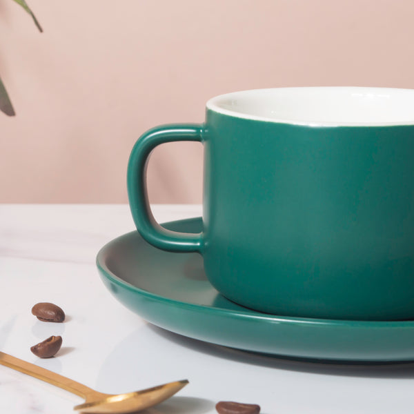 Tranquil Teal Teacup And Saucer- Tea cup, coffee cup, cup for tea | Cups and Mugs for Office Table & Home Decoration