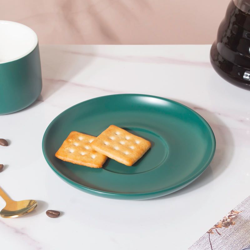 Tranquil Teal Teacup And Saucer- Tea cup, coffee cup, cup for tea | Cups and Mugs for Office Table & Home Decoration