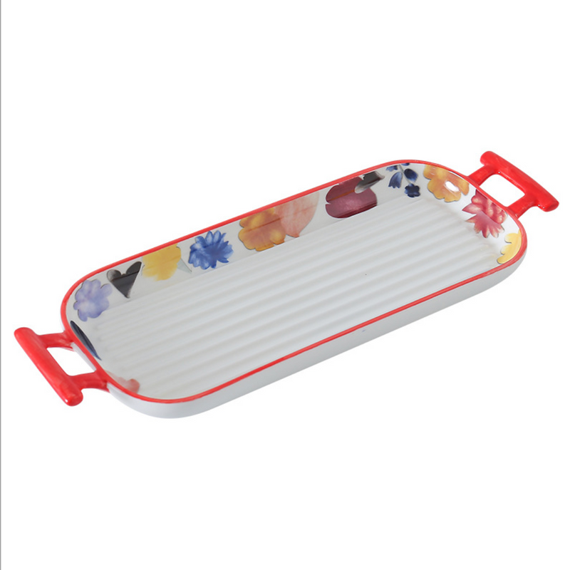 Floral Baking Dish Long - Baking Tray