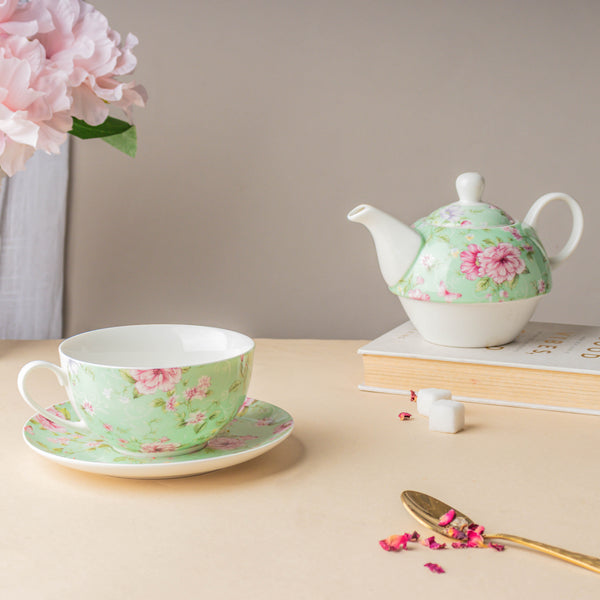 JARDIN Kettle Teacup Saucer - Tea cup set, tea set, teapot set | Tea set for Dining Table & Home Decor