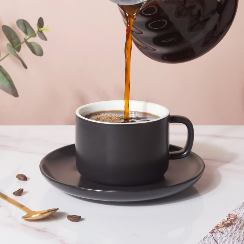 Raven Black Teacup And Saucer- Tea cup, coffee cup, cup for tea | Cups and Mugs for Office Table & Home Decoration