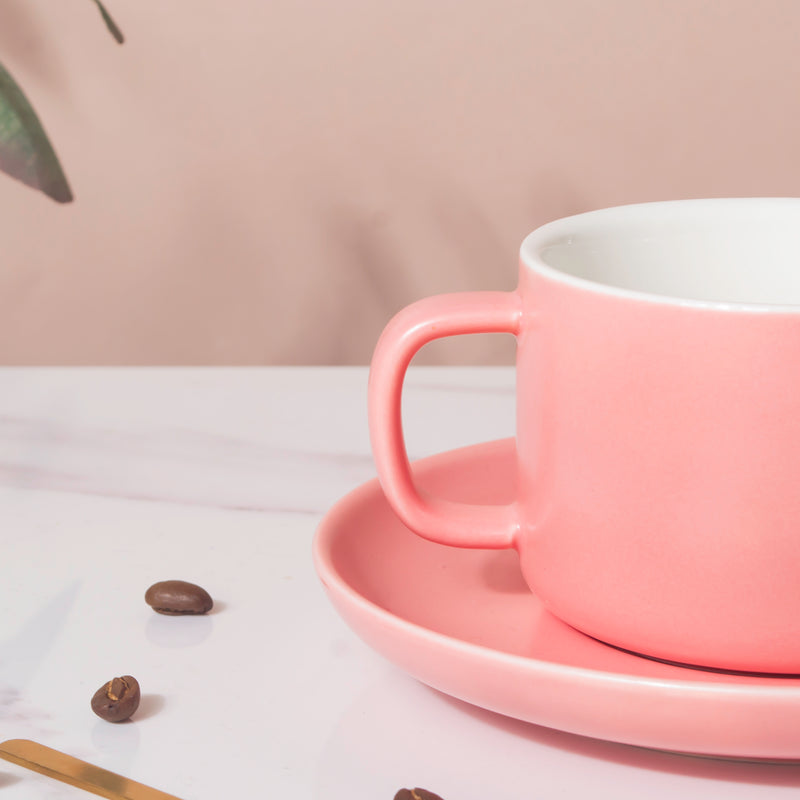 Peony Pink Teacup And Saucer- Tea cup, coffee cup, cup for tea | Cups and Mugs for Office Table & Home Decoration