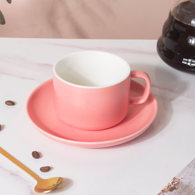 Peony Pink Teacup And Saucer- Tea cup, coffee cup, cup for tea | Cups and Mugs for Office Table & Home Decoration