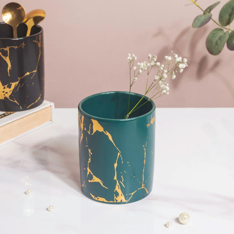 Kintsugi Ceramic Organiser Green