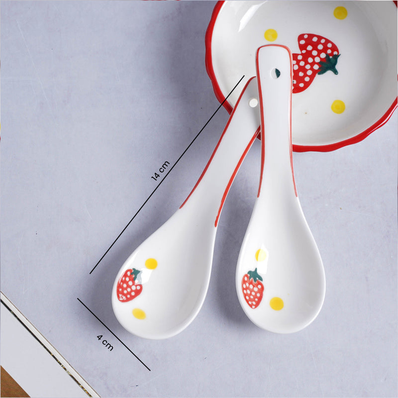 Strawberry 8 Piece Dinner Set For 2