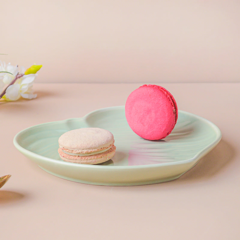 Taro Leaf Small Snack Plate 7 Inch - Serving plate, snack plate, dessert plate | Plates for dining & home decor