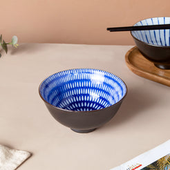 Caspian Cobalt Blue Soup Bowl 200ml - Bowl, soup bowl, ceramic bowl, snack bowls, curry bowl, popcorn bowls | Bowls for dining table & home decor