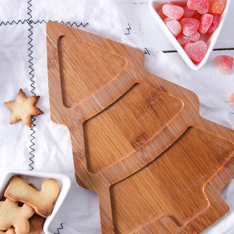 Merry Christmas Tree Platter 11.5 Inch Large - Bowls, serving bowls, ceramic bowls, snack serving bowls, section bowls, small serving bowls | Bowls for dining table & home decor