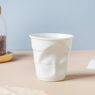 Riona Ceramic Crushed Cup White