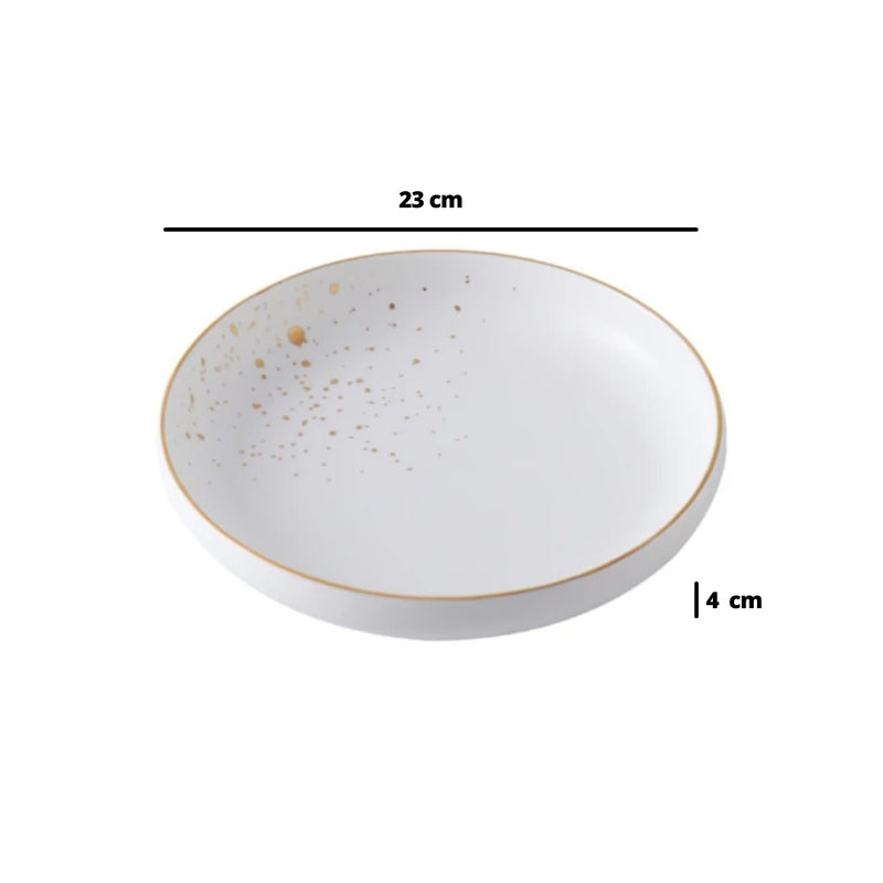 Cara White Pasta Plate - Serving plate, pasta plate, lunch plate, deep plate | Plates for dining table & home decor