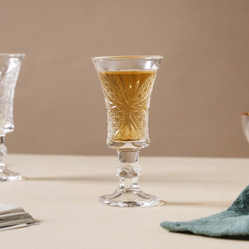 Stemmed Dessert Wine Glass Set of 2 Small