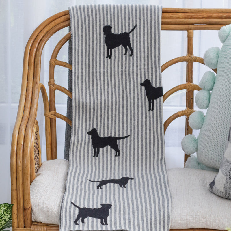 Grey Knitted Blanket