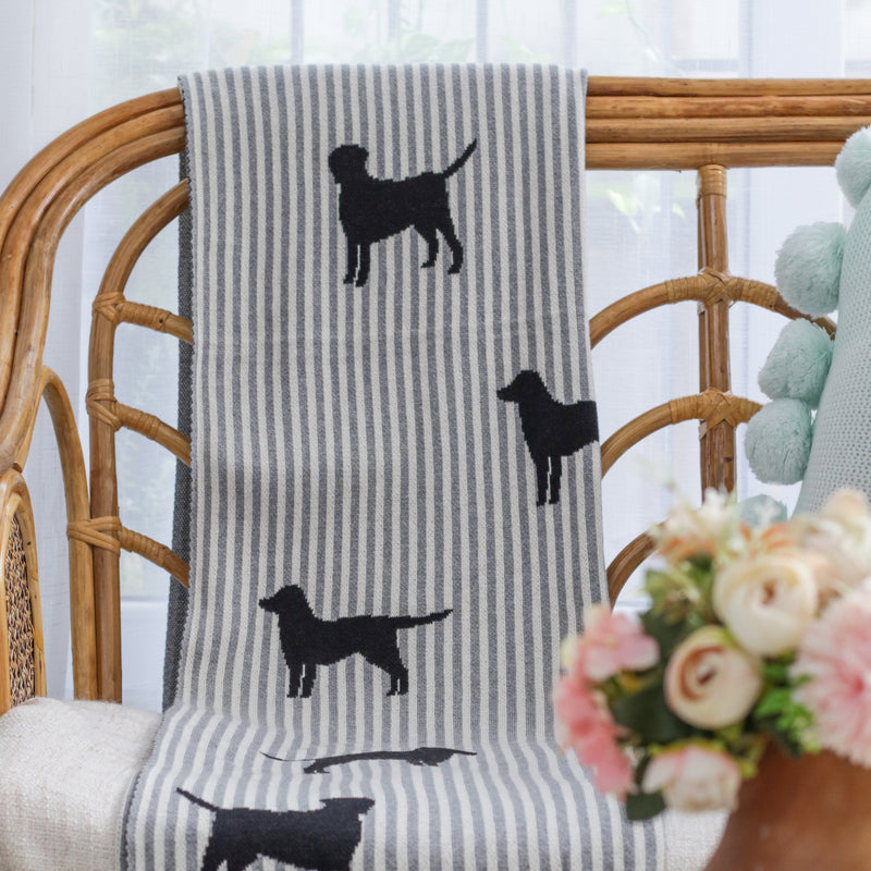Grey Knitted Blanket
