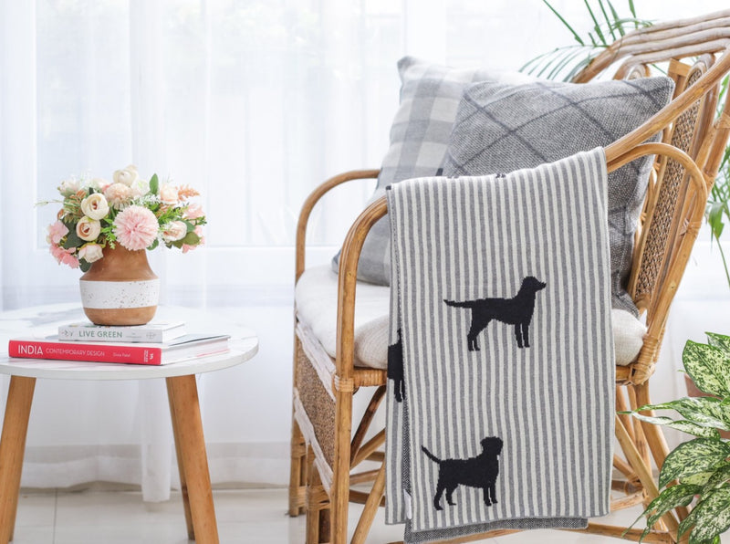 Grey Knitted Blanket