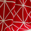 MERRY Double Sided Pattern Knitted Throw Blanket - Crimson, Cream