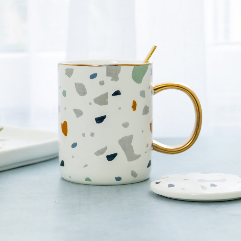Coffee Mug with Lid- Mug for coffee, tea mug, cappuccino mug | Cups and Mugs for Coffee Table & Home Decor