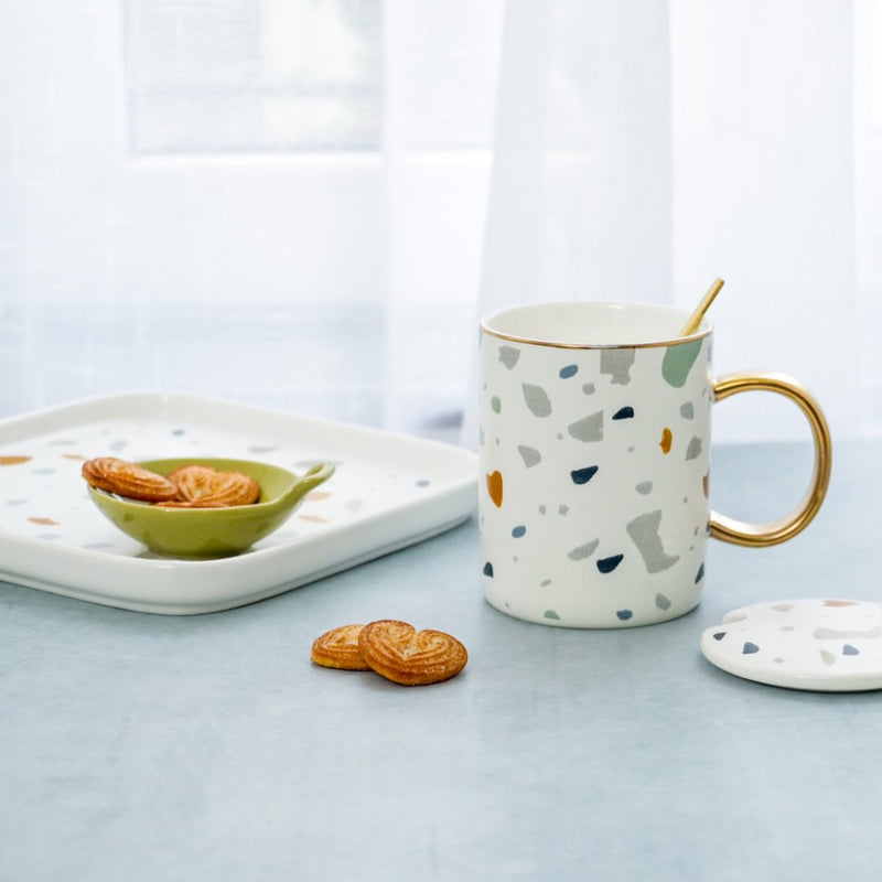Coffee Mug with Lid- Mug for coffee, tea mug, cappuccino mug | Cups and Mugs for Coffee Table & Home Decor