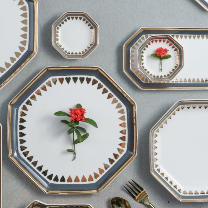 MERRY Heart Single-serve Mini Plate - Serving plate, lunch plate, ceramic dinner plates| Plates for dining table & home decor