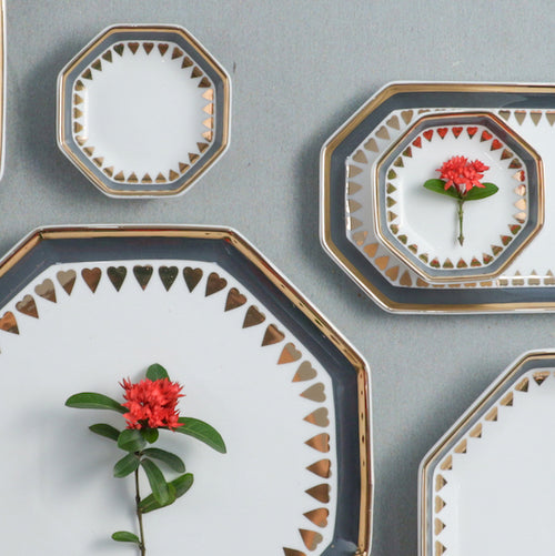 MERRY Heart Single-serve Mini Plate - Serving plate, lunch plate, ceramic dinner plates| Plates for dining table & home decor