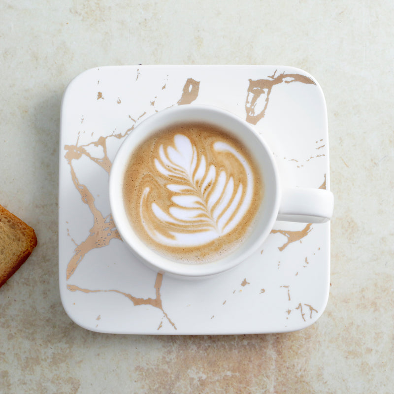 Marble Tea Cup and Saucer- Tea cup, coffee cup, cup for tea | Cups and Mugs for Office Table & Home Decoration