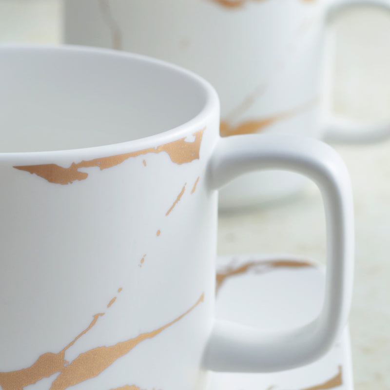 Marble Tea Cup and Saucer- Tea cup, coffee cup, cup for tea | Cups and Mugs for Office Table & Home Decoration