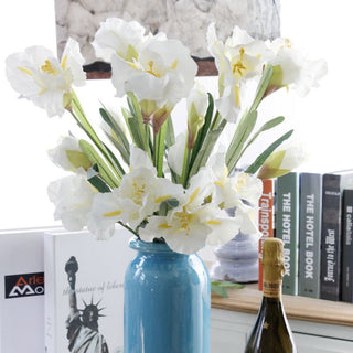 Artificial Iris Flower White Set Of 3