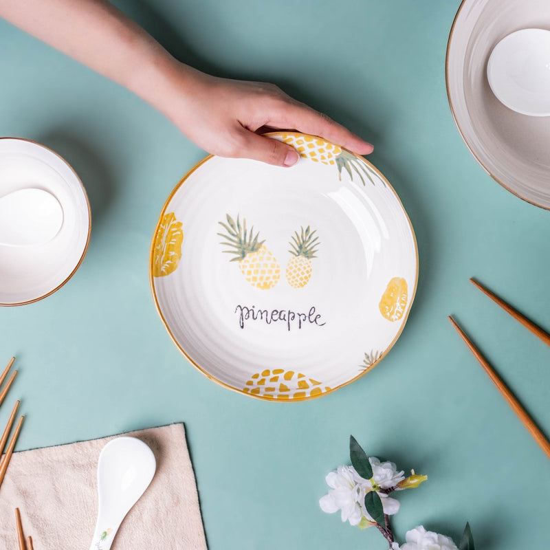 Pineapple 16 Piece Snack Set For 4