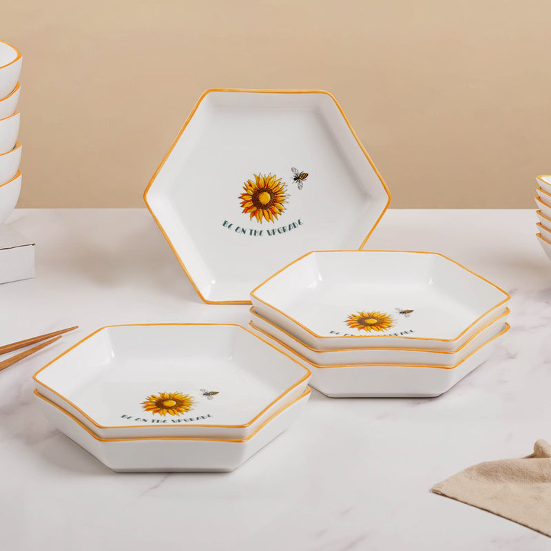 Hexagon Snack Set For 6