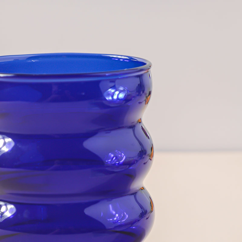 Ripple Puffy Glass Blue