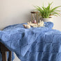 Horizon Knitted Cable Throw Blanket - Blue - Nestasia Home Decor