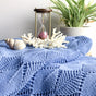 Horizon Knitted Cable Throw Blanket - Blue - Nestasia Home Decor